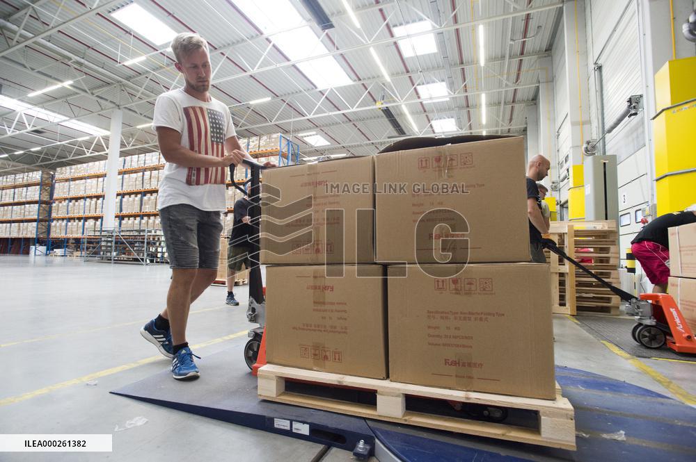 supply of anti-coronavirus protective equipment from China reached the Czech police depository in Opocinek near Pardubice