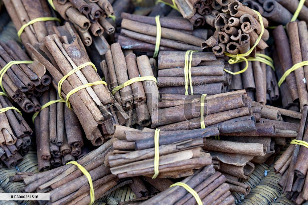 sell of herbs and spices in medina