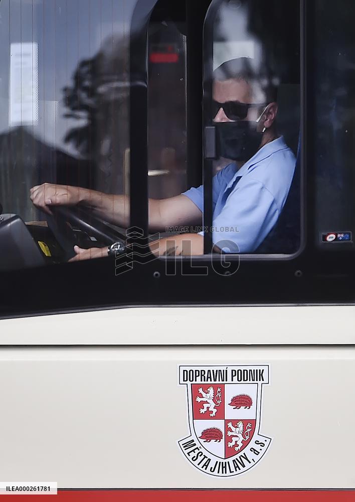 Jihlava public transport, face mask