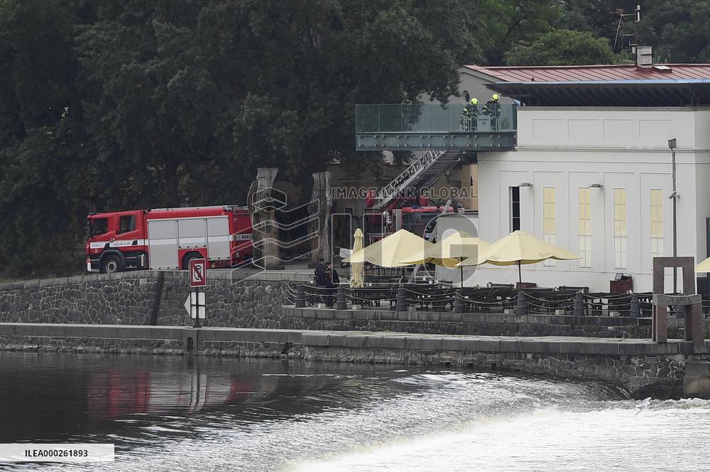 fire in Museum Kampa