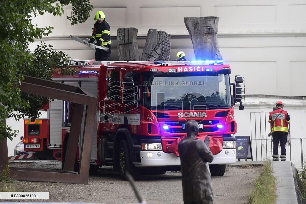 fire in Museum Kampa