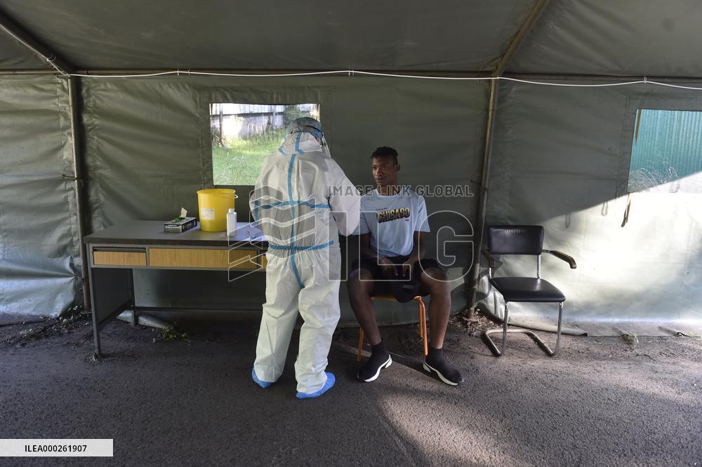 soccer players, test for the coronavirus, Karvina