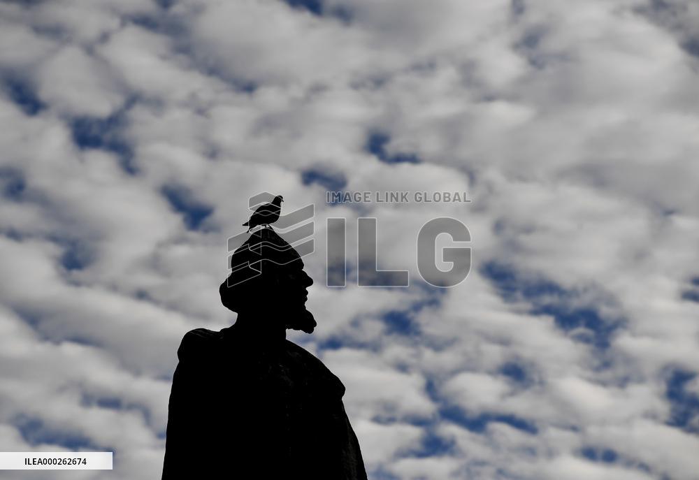 John (Jan) Hus statue, Altocumulus Clouds