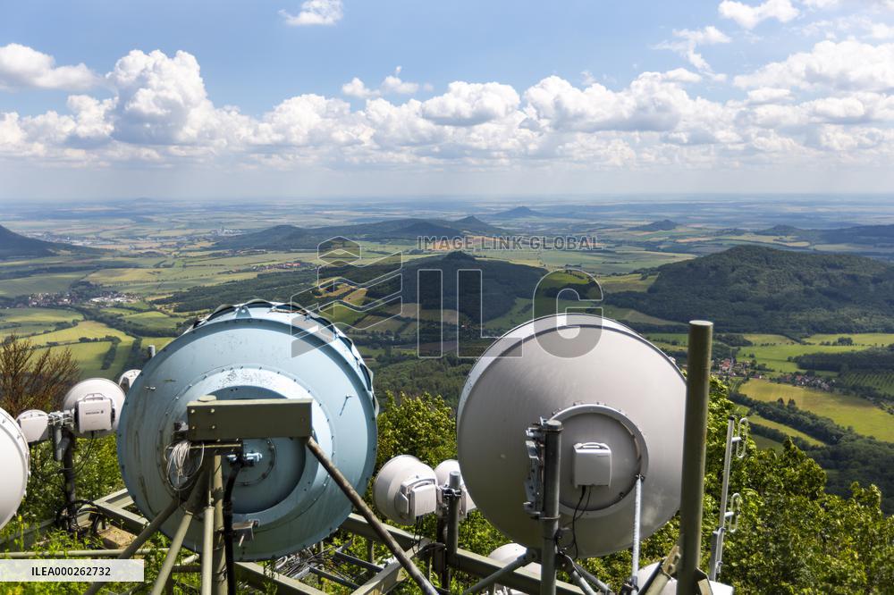 Milesovka, Milesovka, mountain, hill, transmitter, meteorological station, observatory, lookout tower