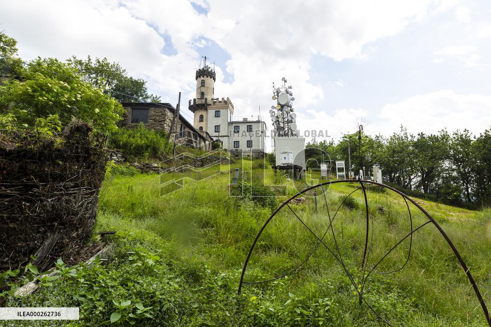 Milesovka, Milesovka, mountain, hill, transmitter, meteorological station, observatory, lookout tower