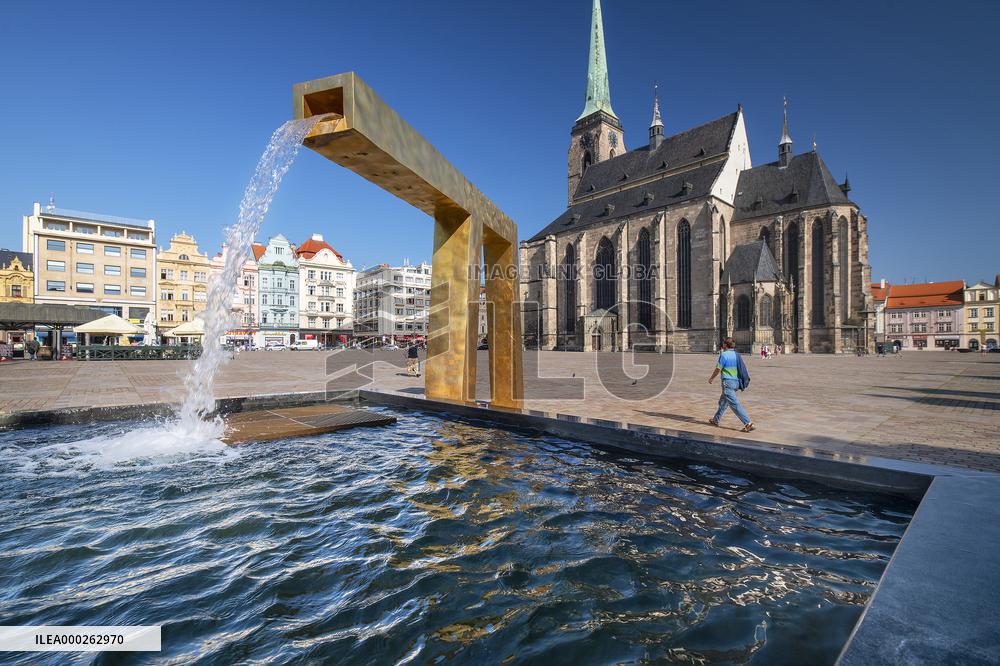 fountain Camel, Square of the Republic, Pilsen