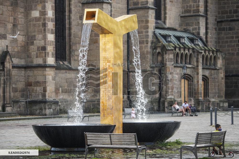 fountain Angel, Square of the Republic, Pilsen