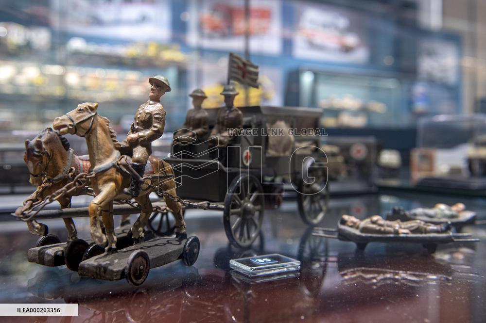 Around the world by ambulance, exhibition of models of ambulances and medical transport equipment