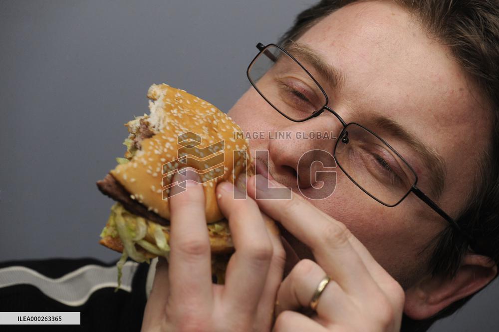 Big Mac hamburger of McDonald's, fast food