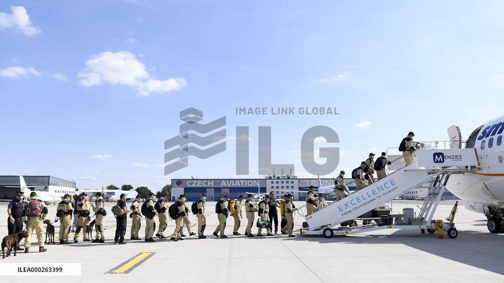 Czech rescuers special Urban Search and Rescue (USAR) team to Beirut