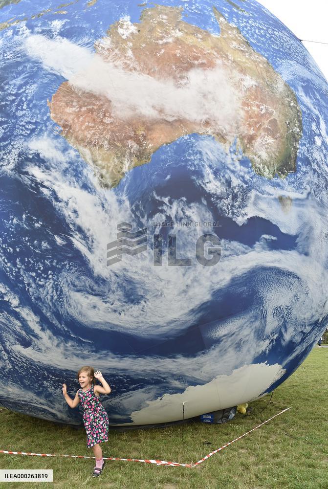 giant inflatable model of the planet Earth