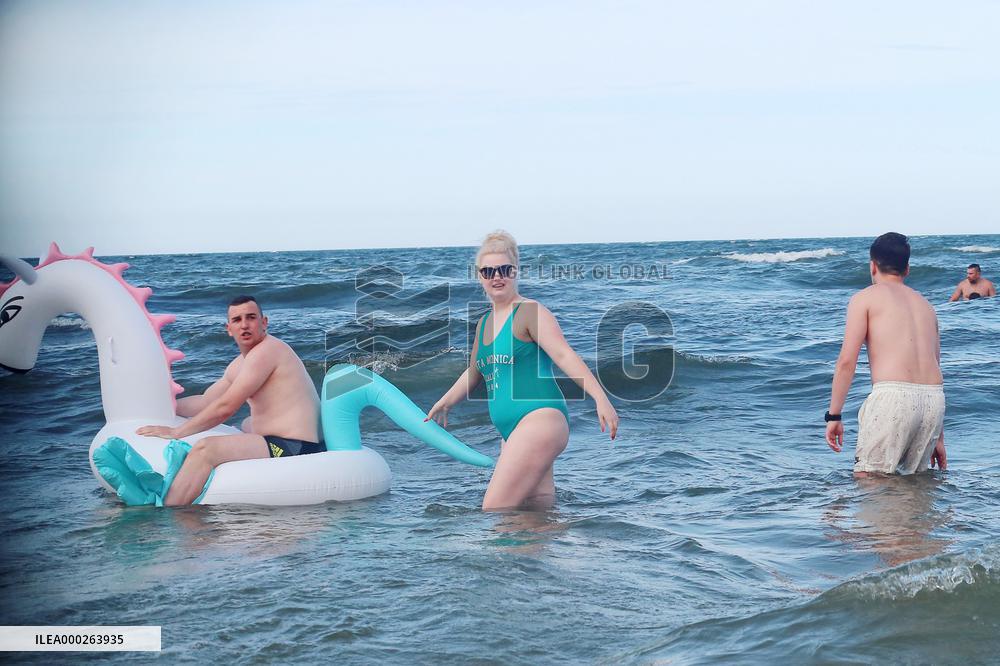 Beach in the Stegna village at the Baltic sea coast