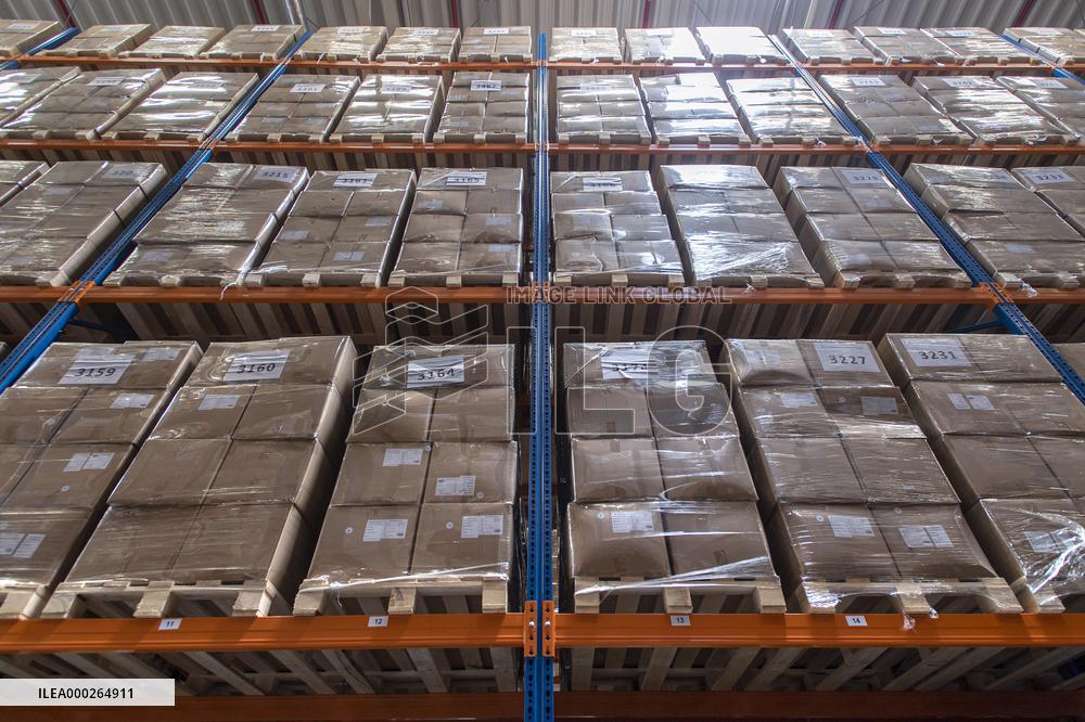 police depository, anti-coronavirus protective devices, storage, warehouse