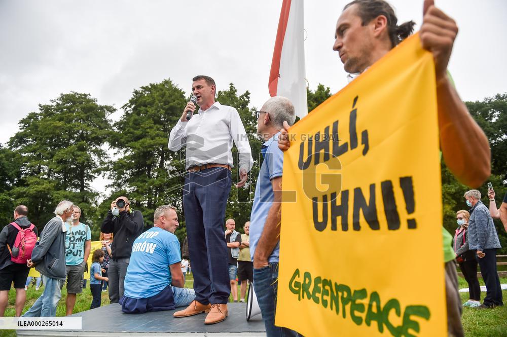 Martin Puta, hundreds of people protest against Polish Turow mine extension