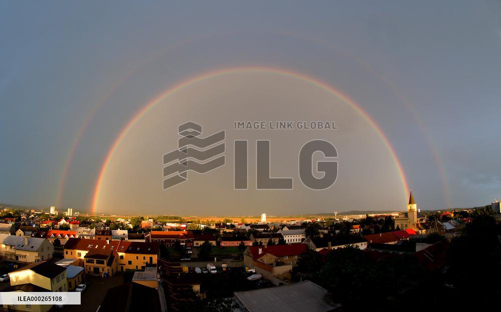 twinned rainbow, Olomouc