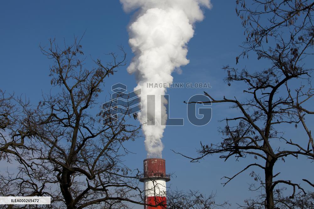 chimney, smokestack, smoke