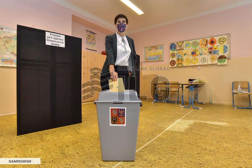 Czech regional elections and the first round of the election to one-third of the Senate, Marketa Pekarova Adamova