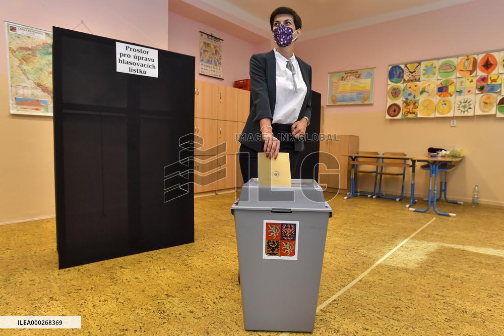 Czech regional elections and the first round of the election to one-third of the Senate, Marketa Pekarova Adamova