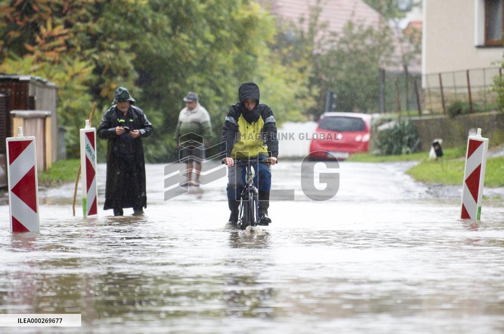 Heavy rainfalls, flood, River Trnavka