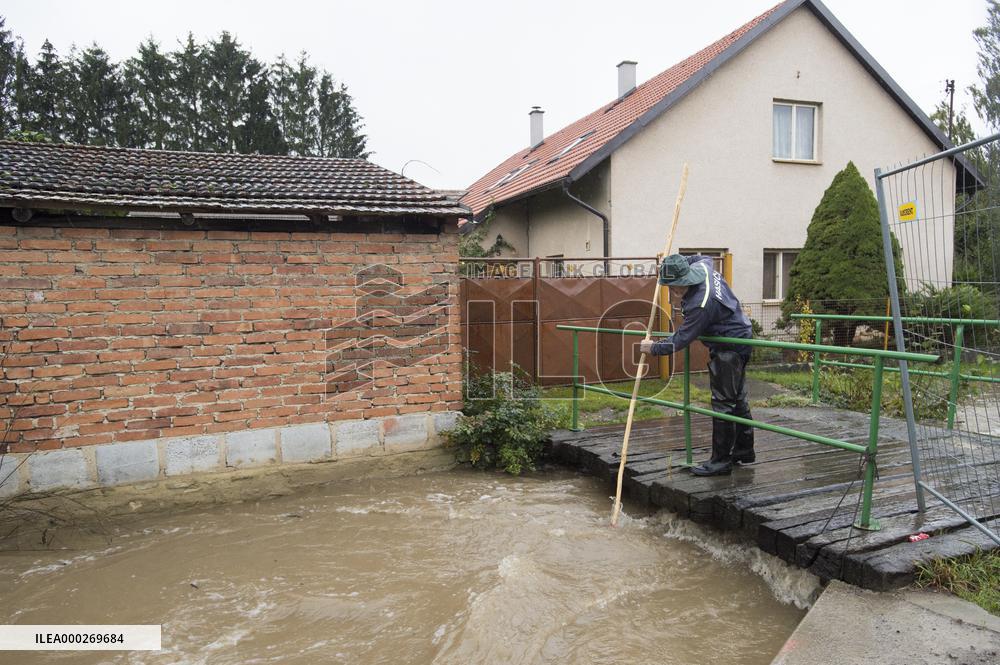 Heavy rainfalls, flood, River Trnavka