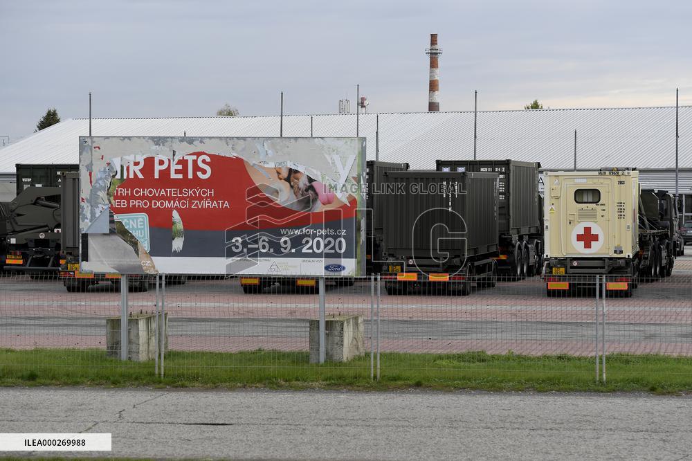 field hospital as reserve capacities for COVID-19 patients in Letnany, Prague