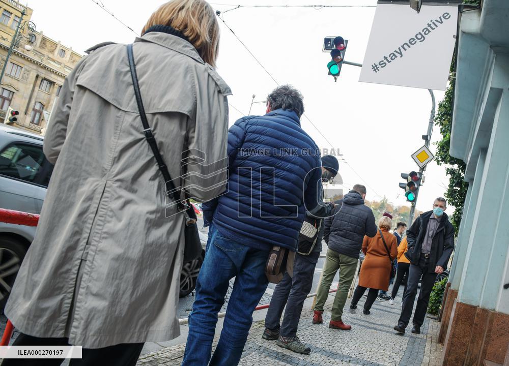 Sampling point for test on covid 19, Revolucni 30, Prague, Czech Republic
