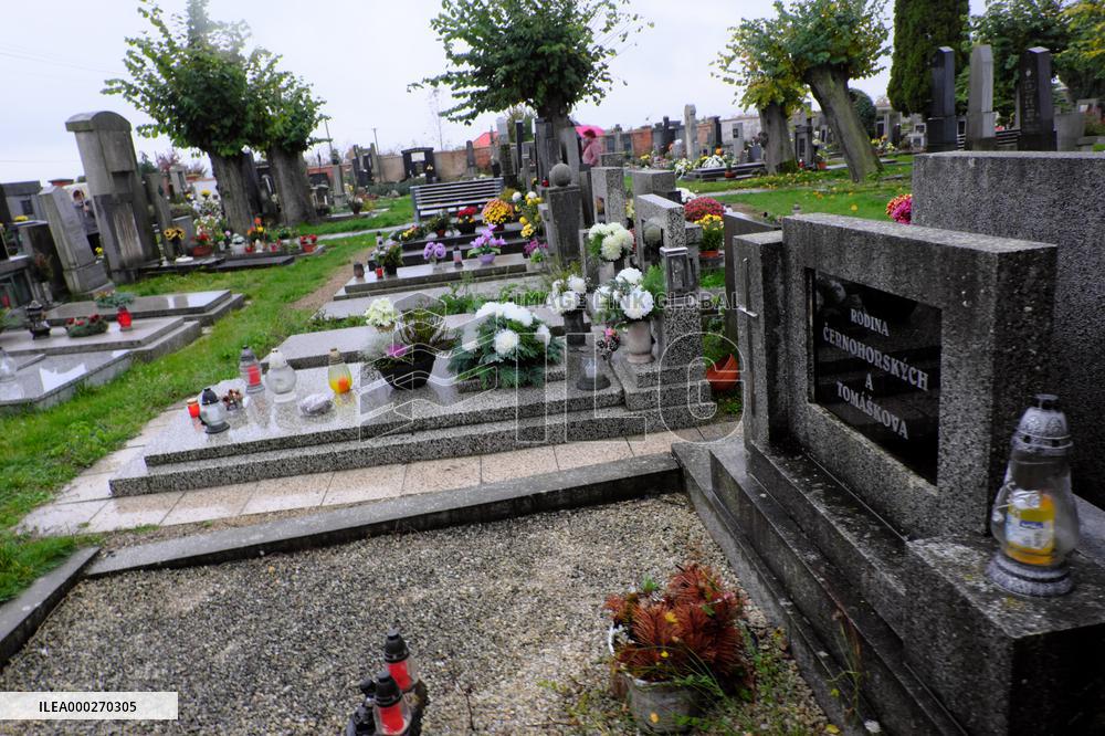 All Souls' Day, cemetery, flowers, grave stones, candles, tradition, graveyard