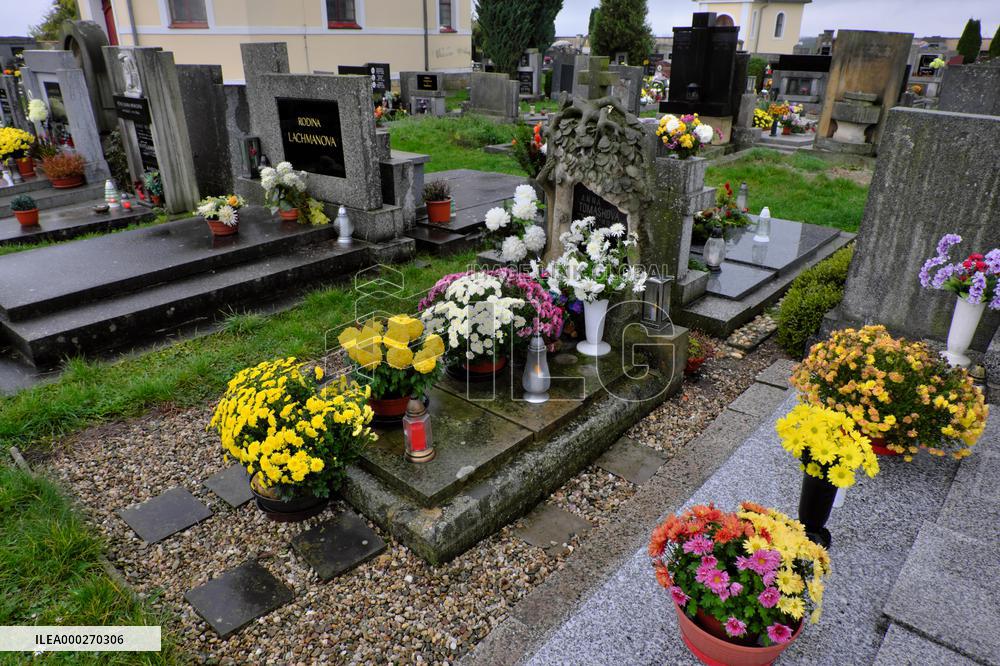 All Souls' Day, cemetery, flowers, grave stones, candles, tradition, graveyard