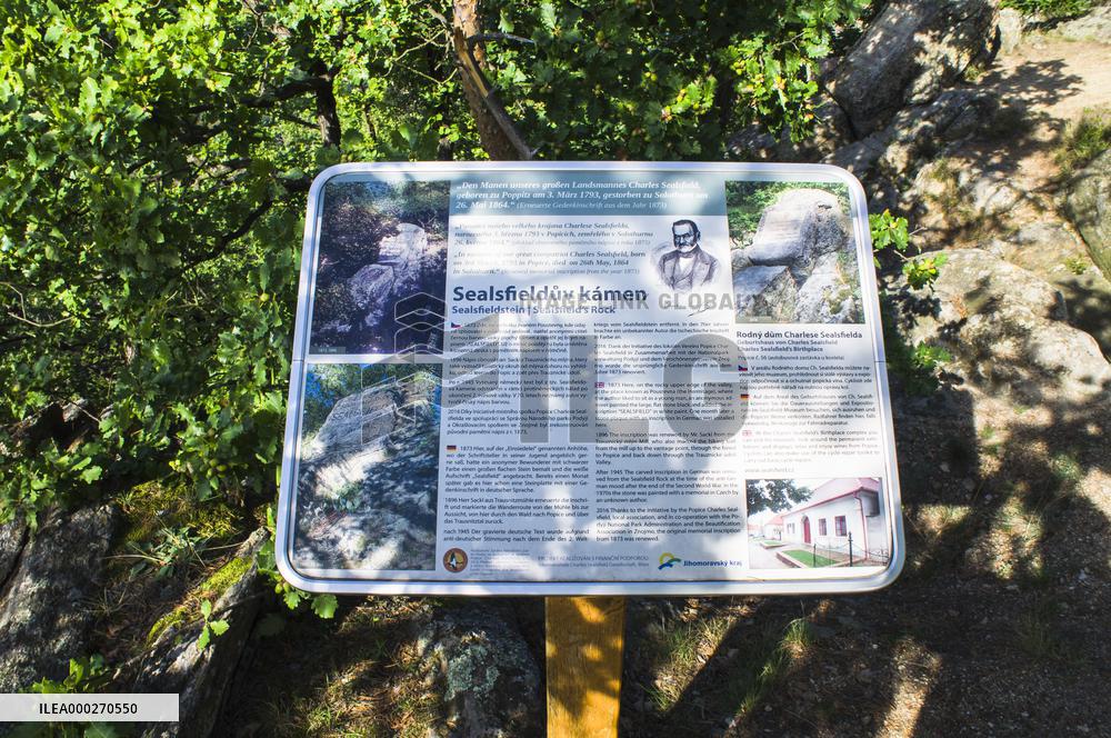 Sealsfield stone, Podyji National Park, Thayatal