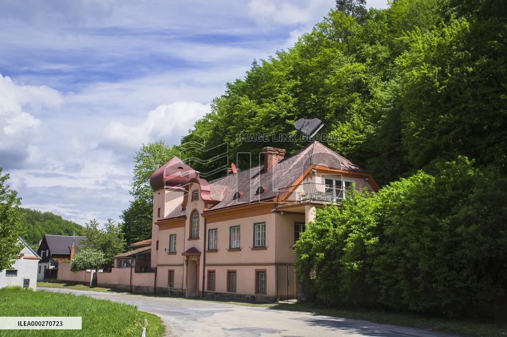 Lubo Kristek`s house, the Lubo Chateau in Podhradi nad Dyji