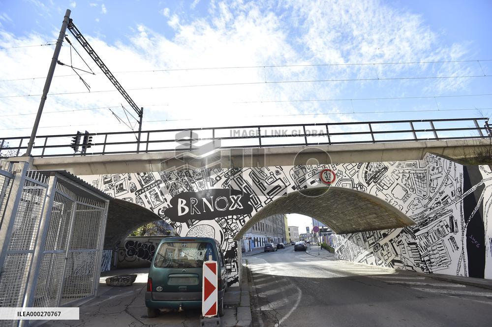 The Brnox, a social art project by Katerina Seda in Vlhka Street in Brno