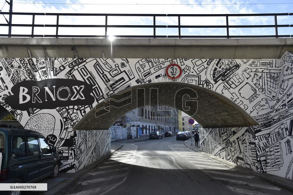 The Brnox, a social art project by Katerina Seda in Vlhka Street in Brno