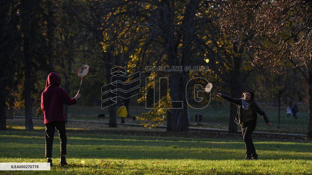 women, people, badminton, Prague, coronavirus, COVID-19