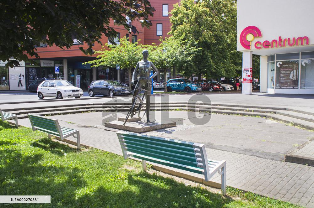 the Cyclist statue