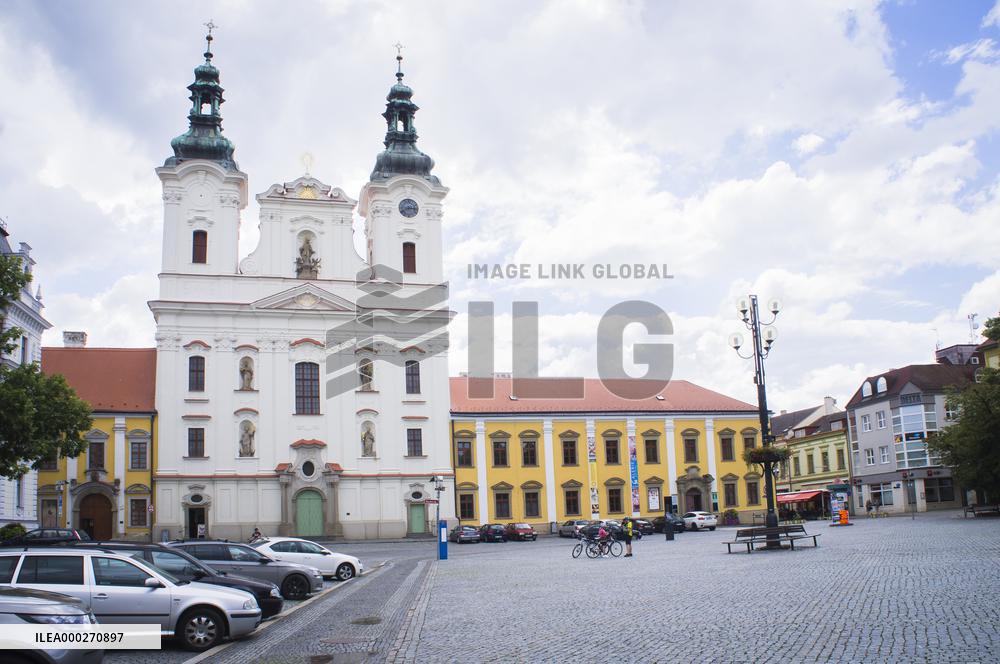 the Church of St. Francis Xavier, Masaryk Square