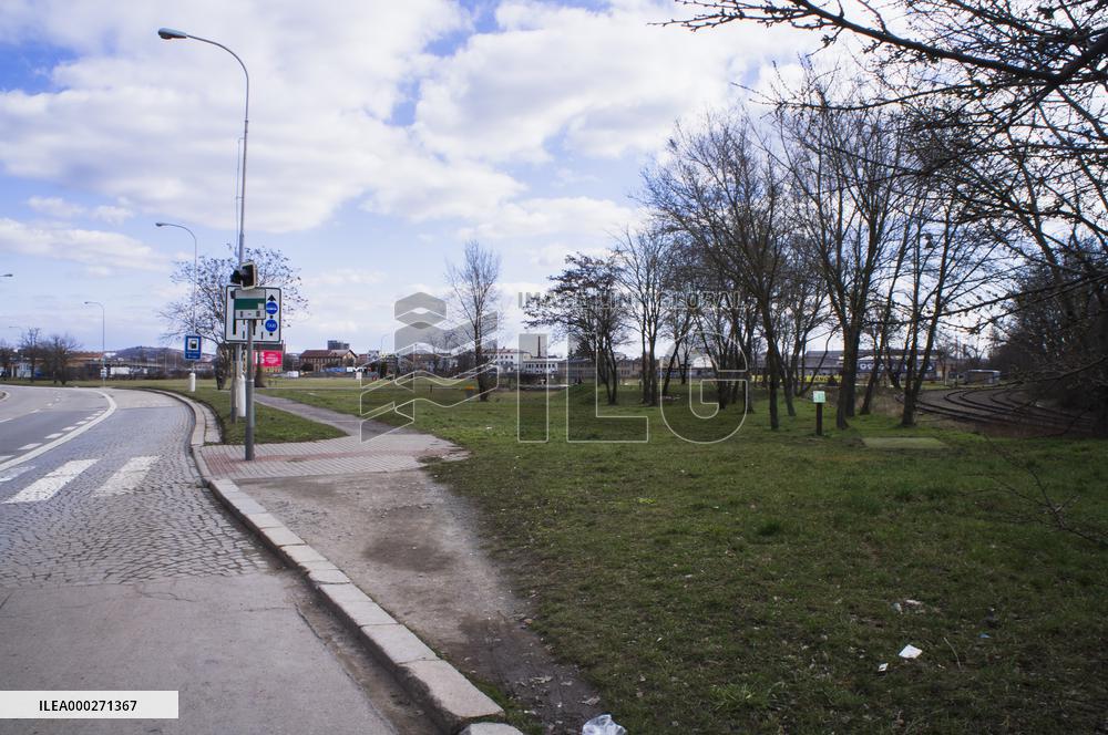 the area of the Brno Lower Railway Station (Dolni nadrazi) by the Svratka River