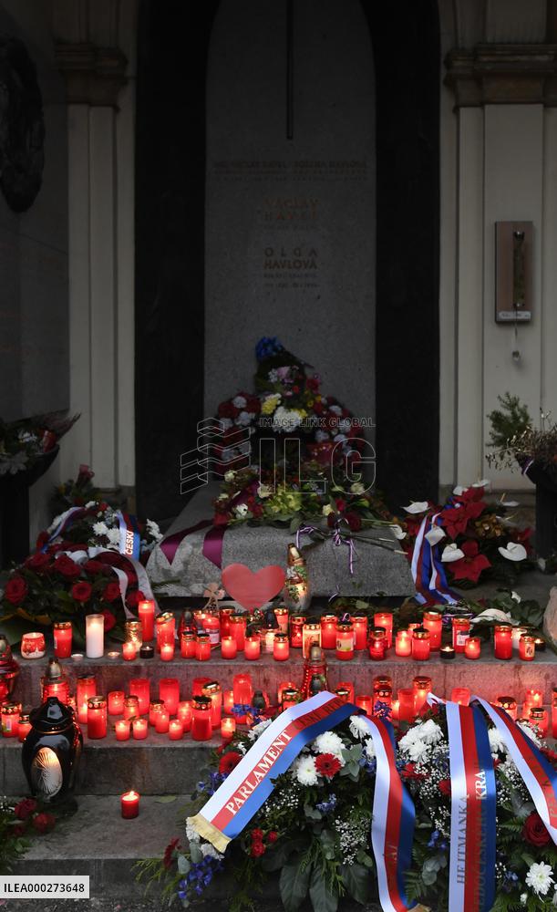 Vaclav Havel, former Czech President, death anniversary, grave