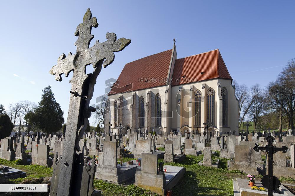 graveyard, church, St. Giles, Milevsko monastery