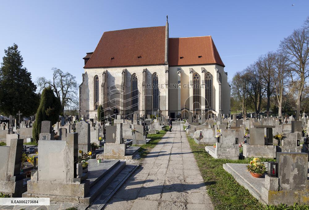 graveyard, church, St. Giles, Milevsko monastery