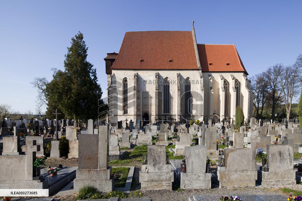 graveyard, church, St. Giles, Milevsko monastery