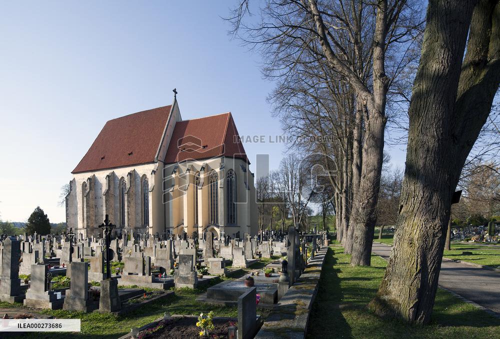 graveyard, church, St. Giles, Milevsko monastery