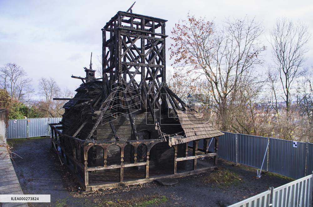 Saint Michael Church in Prague burnt down, after fire