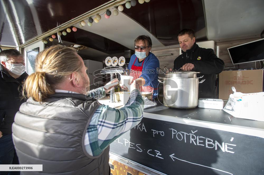 Manifesto for Normal World - Save Czech, Prague, coffin