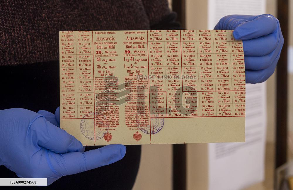 Teplice Museum, rationing, coupons,  food voucher