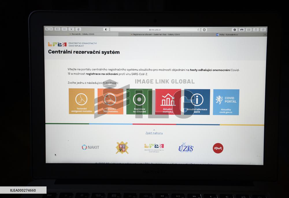 online reservation system for vaccination against coronavirus in the Czech