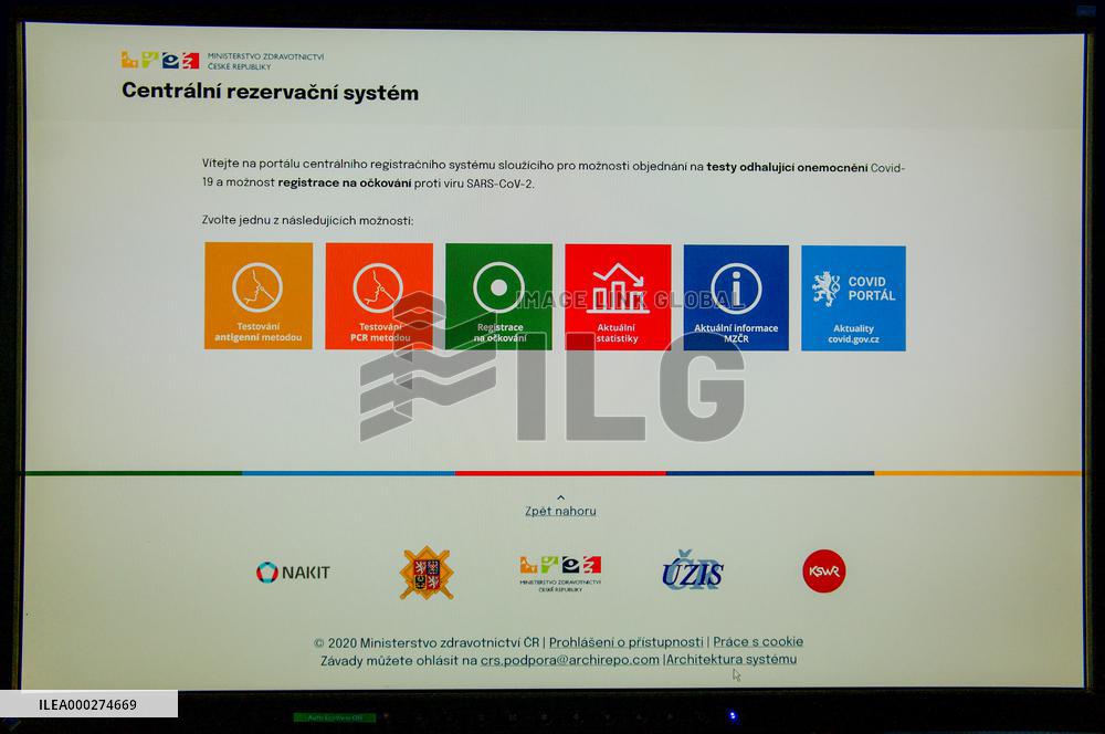 online reservation system for vaccination against coronavirus in the Czech