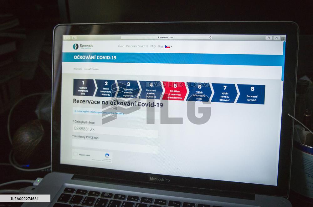 online reservation system for vaccination against coronavirus in the Czech
