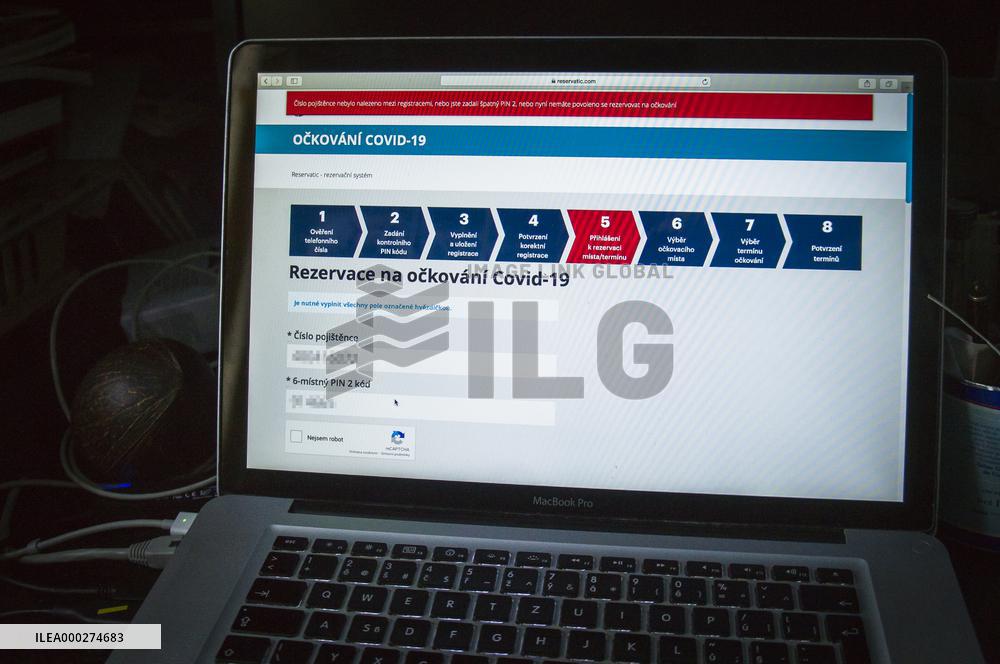 online reservation system for vaccination against coronavirus in the Czech