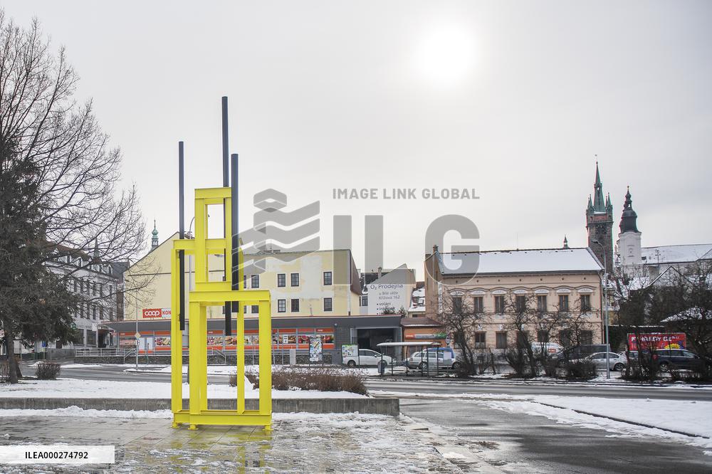 sculpture 'Tower for Jan Palach' by sculptor Vaclav Fiala