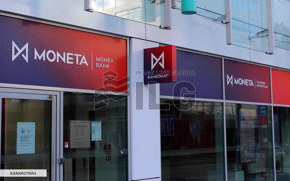 Moneta Money Bank, headquarters, Prague - Michle, logo